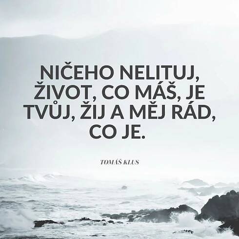 Žij a měj rád, co je - Tomas Rygl