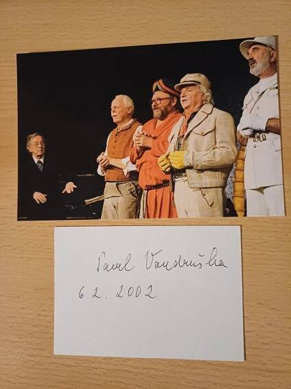 Vondruška Pavel,herec, kartička s originálním autogramem