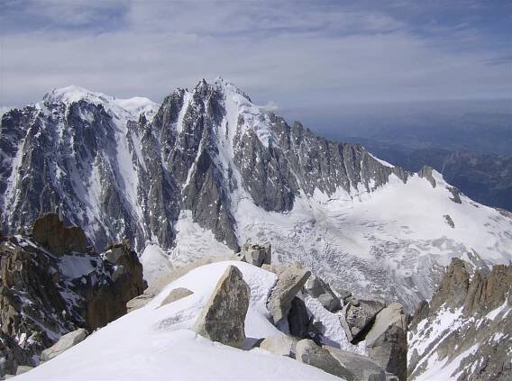 Výstup na vrchol Aiguille d Argentiere (3901m), Masiv Mont Blanc, Alpy, Švýcarsko, Francie