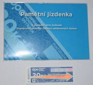 pamětní jízdenka MHD Ostrava - Ostatní sběratelské předměty