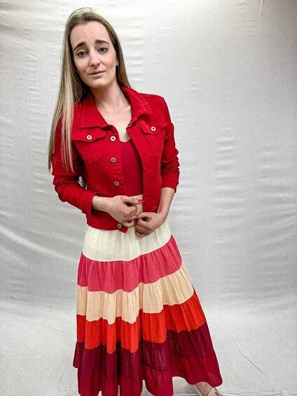 Šaty DLOUHÉ/TRICOLOR - MODA Zuzana