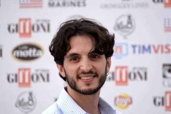 Giffoni Valle piana, SA, Itálie-25. červenec 2019: Giacomo Ferrara na filmovém festivalu v Giffoni 2019-25. července 2019 v Giffoni Valle piana, Itálie. — Stock obrázek