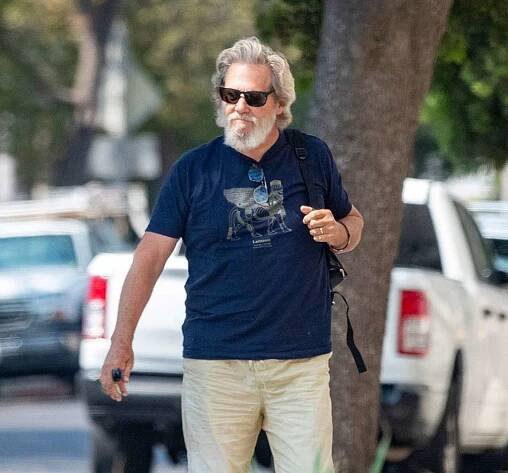 Jeff Bridges Seen Out on Walk After He Revealed His Cancer Is in Remission