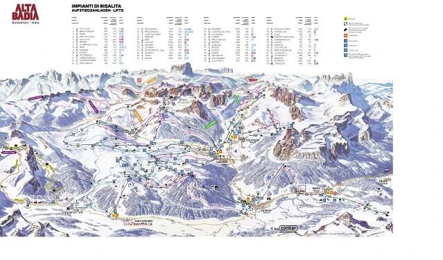 Alta Badia - Skimapa