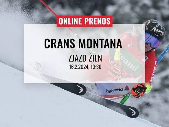 Online prenos zo zjazdu žien v Crans Montane