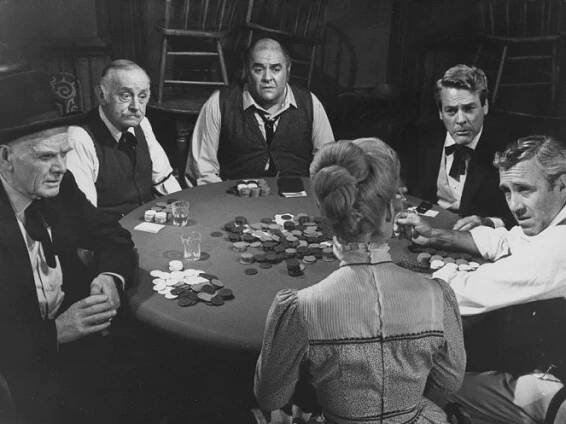 Charles Bickford, John Qualen, Robert Middleton, Kevin McCarthy, Jason Robards - Vysoká hra pro pravou dámu - Z filmu