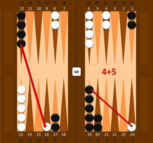 Vrhcáby (Backgammon) – napadení, vyhození kamene (1)
