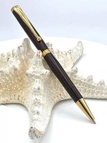 Custom Handmade Slim Twist Ballpoint Pen, Cocobolo Wood, By ASHWoodshops inexpensive gifts, Brilliant Writers Gift!