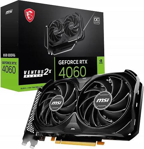HERNÍ grafická karta MSI GeForce RTX 4060 8 GB GDDR6 DP HDMI DLSS 3.0 Výška 199 mm