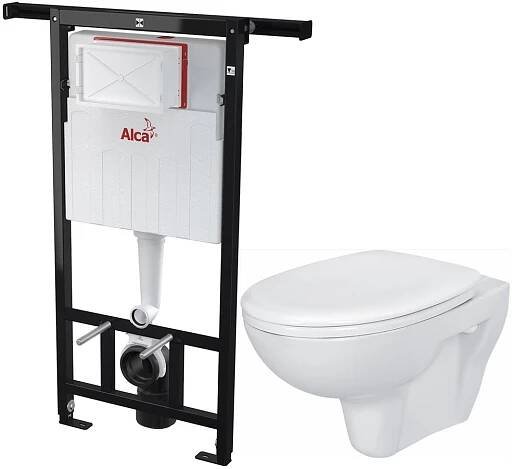ALCAPLAST - SET Jádromodul - předstěnový instalační systém + WC CERSANIT PRESIDENT + SEDÁTKO (AM102/1120 X PR1)