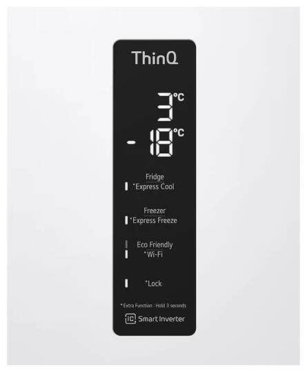 LG Kombinovaná chladnička LG | C | 384 l | Smart Invertorový kompresor | DoorCooling+™, GBB72SWUCN1, GBB72SWUCN1, thumbnail 8