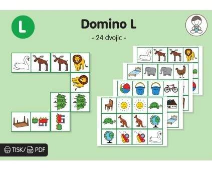 logopedické domino L