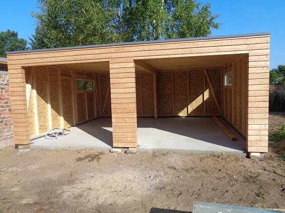 Moderní montovaná Dvojgaráž - Mellensee - Realizace dřevostaveb | NATURLIVING®