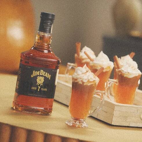 Maple Hot Butter Bourbon Holiday Cocktail
