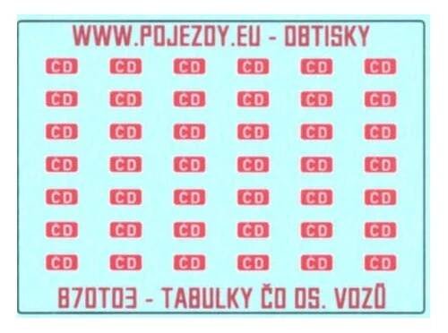 H0 - Logo ČD 3.2 x 1.65 mm pro os. vozy