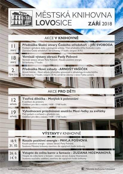 Program akcí – září 2018 | Knihovna Lovosice