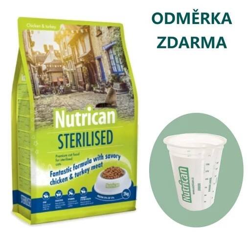 Nutrican Sterilised kuřecí 2 kg +dárek Nutrican odměrka na krmivo