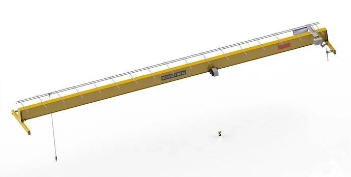 3D model mostového jeřábu<br />3D model mostového jeřábu