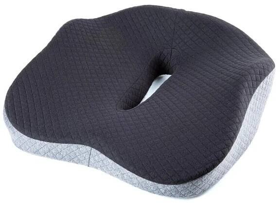Bytový textil Ergonomický sedák z paměťové pěny černo-bílý