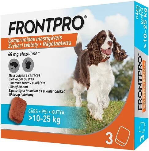 Frontpro žvýkací tablety pro psy (10-25 kg) 68 mg 3 tablety