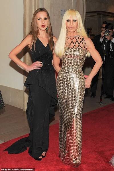 Allegra and Donatella Versace pictured together at The Metropolitan Museum of Art's Costume Institute Benefit in New York in 2012