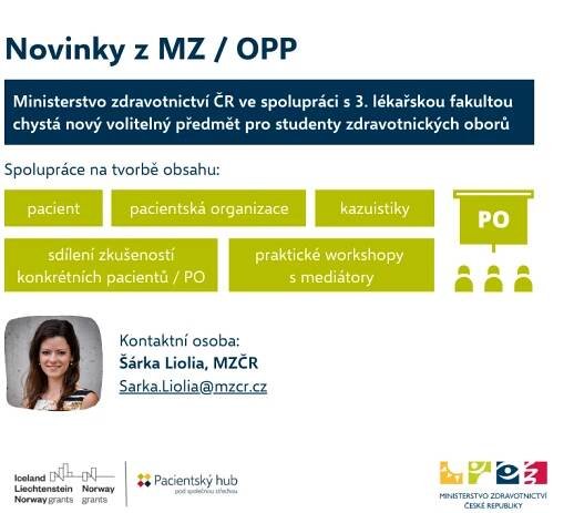 grafika s fotkou šárky liolia a kontkatními údaji