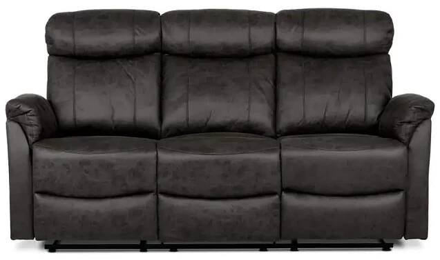 Autronic Polohovací sedací souprava ASD-311 BR3 3+1+1, hnědá látka v dekoru broušené kůže