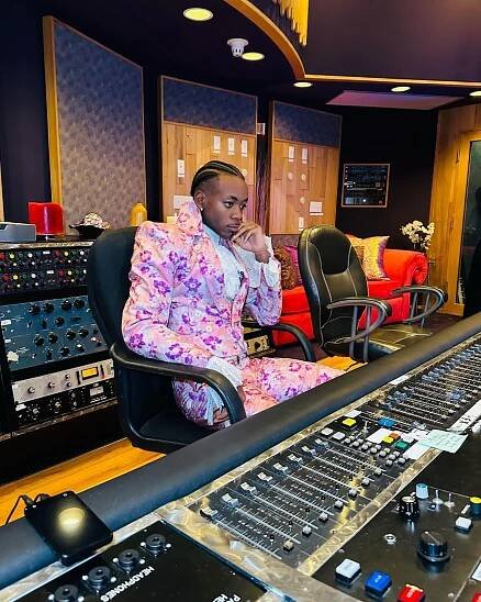 David Banda in the studio