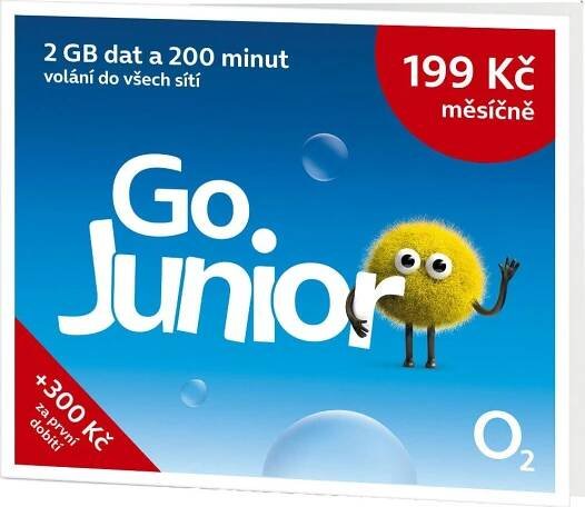 O2 GO SIM Junior 2 GB + 200 minut