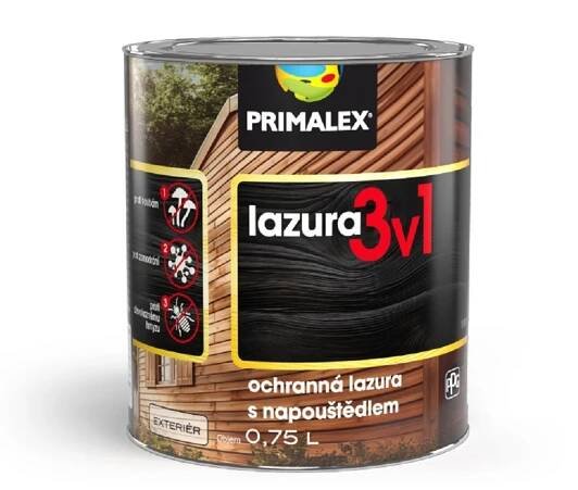 Primalex Lazura a napouštědlo 3v1 kaštan planý, 0,75 l