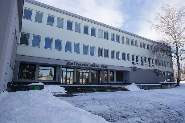 Očkovací centrum v Kulturním domě Máj v Pelhřimově.