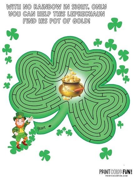 17+ free St. Patrick's Day coloring pages, clipart, puzzles & other fun for kids 22