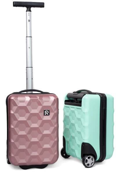 Kabinový cestovní kufr ARIES 40x25x20 Mátový WIZZAIR RYANAIR Výška 40 cm