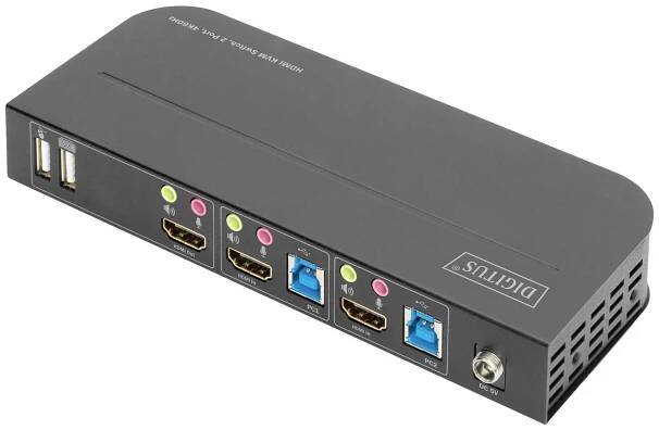 DIGITUS DS-12874 KVM Switch, 2x1 HDMI, HDMI Out, USB, 4Kx2K@60Hz, černá | SUNTECH Computer - prodej počítačů, elektroniky