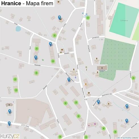 Hranice - mapy | Kurzy.cz