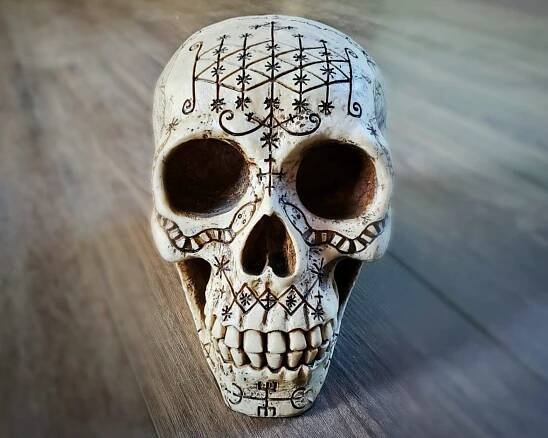 Slide 7 for Voodoo Skull, Magic Skull, Carved Skull, Oddities