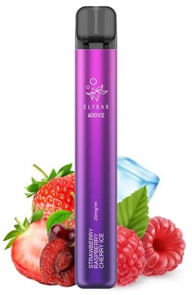 ELF BAR 600 V2 Disposable (Strawberry Raspberry Cherry Ice) - eJuice.cz