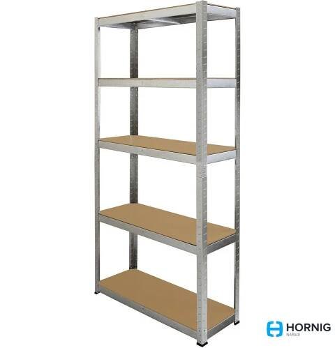 FIELDMANN FDR 1800 regál kovový 5 polic MDF desky, 180*90*40cm, zatížení police max.175kg