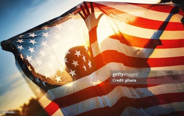 Svoboda a láska v USA - Bez autorských poplatků Spojené státy americké - Severní Amerika Stock fotka