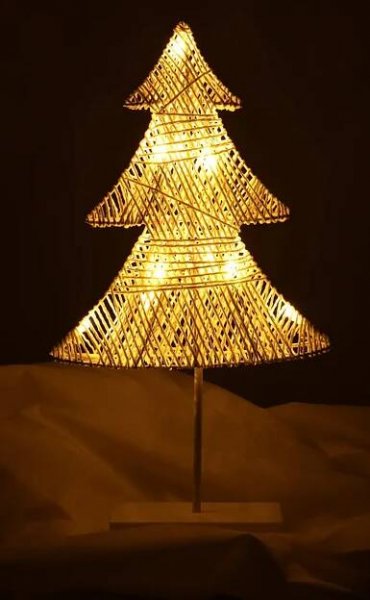 Vánoční stromek Vánoční dekorace 10 LED 39 cm teplá bílá | Prijemny-dum.cz