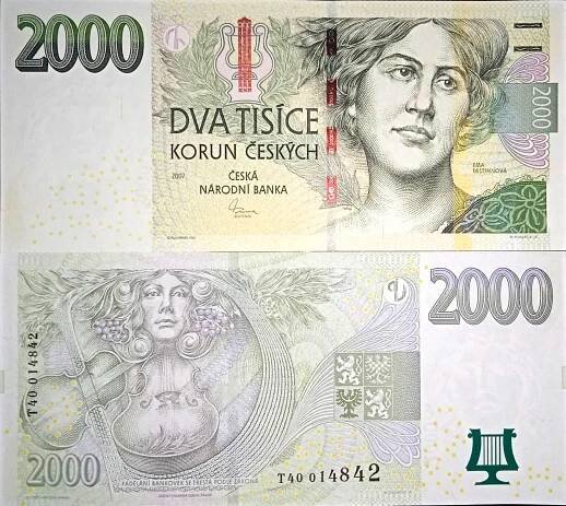2000 Kč 2007 UNC série T - Bankovky