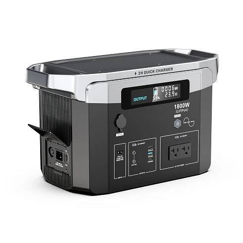 Portable Power Station 1800W/1536Wh, Solar Panel 200W, 2hrs Fast Charging, LiFePo4 Battery, Solar Generator For RV/ Outdoor/Camping/ Home Back Up