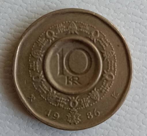 10 KR OLAV V. NORGES KONGE 1986 ALT FOR NORGE - Sběratelství