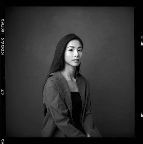 Beautiful black and white personal portrait of Kelly Ng Hong Kong