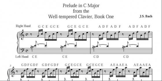 Bach ~ Předehra v C s písmeny