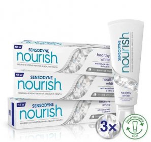 Sensodyne Nourish Healthy White zubní pasta 3x75 ml