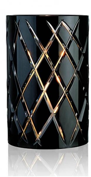 HURRICANE CRYSTAL LAMP EXTRA LARGE, Black Ljuslykta