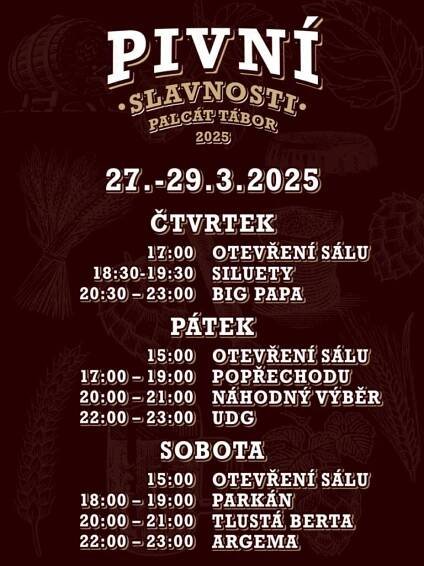 line-up pivní slavnosti tábor