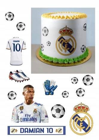 Výtisk cukrový na dort Real Madrid personalizovaný FOTBALISTA MÍČ Zápas