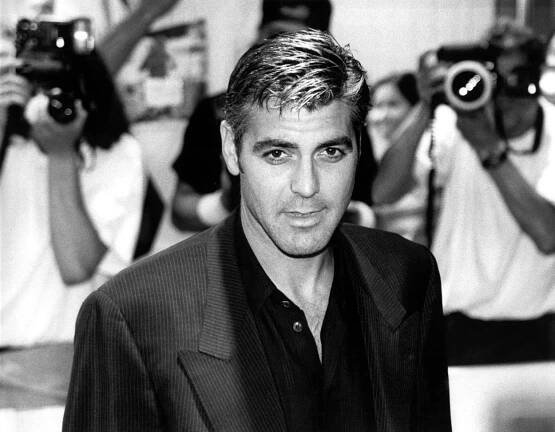 George Clooney z newyorské premiéry z dohledu, 6/24/98 — Stock obrázek